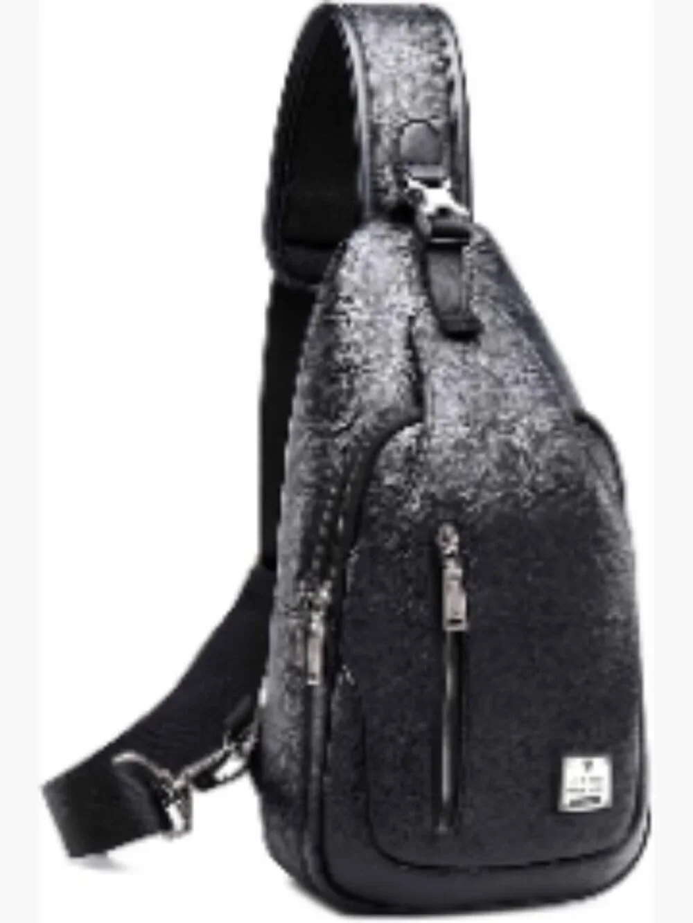 Lightweight PU Leather Sling Crossbody Backpack for Travel Outdoors